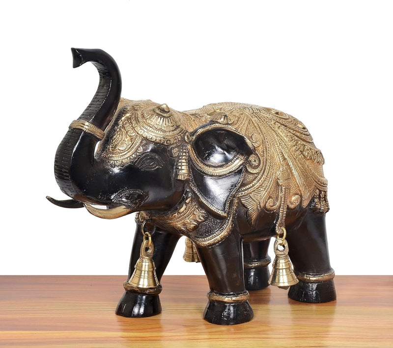 Brass Elephant Figurine (Height :12 inch)