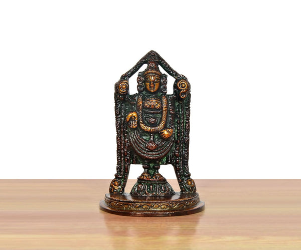Brass Lord Tirupati Bala Ji Idol (Height :4 inch) (Color 3) Study Setting