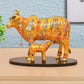Resin Kamdhenu Cow with Calf God Figure Statue (Height: 8 Inch)