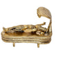 Brass Bhagawan Vishnu in Yoga Nidra for Home Temple Pooja Decor (Height : 6 inch)