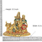 Metal Lord Shiva Parvati Kartikeya and Ganesha with Nandi Murti Shiv Family Parivar Idol Statue for Home Décor Mandir Temple Gift Showpiece (Height 5.5 Inch)