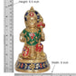 Brass Hanuman JI Sitting Statue Idol Sculpture Statue for Home Decor Pooja Mandir (Height: 7 Inch)