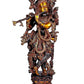 AONA Brass Lord Krishna Idol Statue Sculpture Showpiece for Home Office Temple Decor Multicolour Height 29 Inches