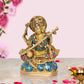 Maa Saraswati Statue - Handcrafted Hindu Goddess Saraswati Idol for Home Decor and Pooja (Height 8 Inch) (MULTICOLOUR)