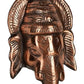 Lord Ganesha Face Mask Decorative Showpiece Wall Hanging - (Metal, Height 2.5")