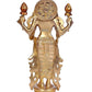 Brass Standing Statue of Lakshmi Idol Lakshmi Height 12.5 Inch