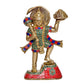 Brass Hanuman JI with Mountain Statue Idol Sculpture Statue Home Decor (Height: 9 Inch)