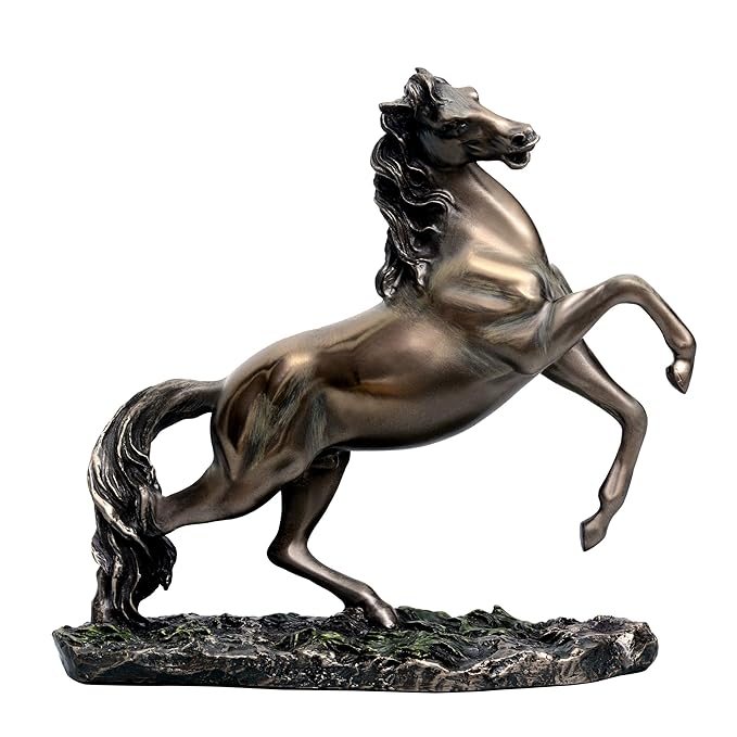 PolyResin Running Horse Showpiece (Height: 9 Inch)