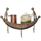 Iron Boat Multicolour Iron Key Holder and Pen Stand Wall Hanging for Home Decor (Height 9 Inch)