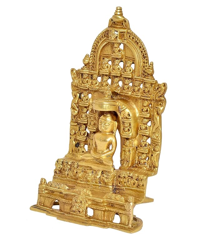 Brass Mahavir Swami 24 Jain tirthankar Handicraft Jain/Lord MAHAVIR Swami Statue Figurine (Height 9 Inch)