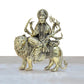 Bronze Durga Maa with Lion Idol Hindu Goddess Sherawali MATA Murti MATA Rani Statue Figurine Home Temple (Height: 7.5 Inch)