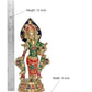 Brass Radha Idol Statue Radha Rani Murti Sculpture for Home Office Pooja Mandir Decor (Height 12 inch)