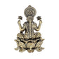 Fine Bronze Lakshmi Laxmi Statue Idol Murti for Home Temple Office Mandir, (Height: 4 Inch)