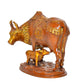 Brass Kamdhenu Cow with Calf for Home Decor Pooja Mandir Temple Office Decorative Showpiece Statue (Height: 6.5 Inch)