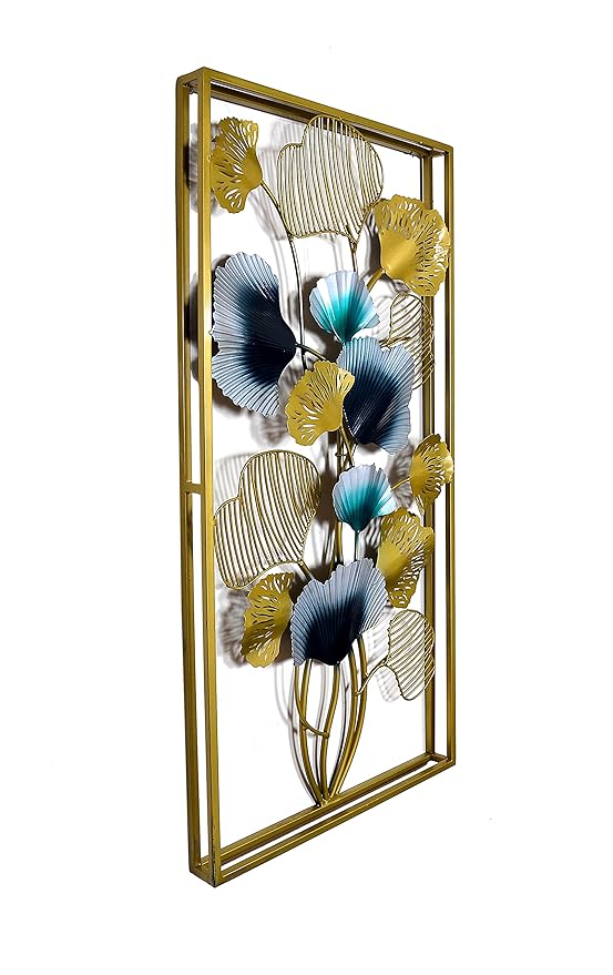 Metal Iron Iris Frame Flower Decorative Wall Hanging Wall Decor Living Room Decor Showpiece Gift Item Multicolour Height 40 Inches