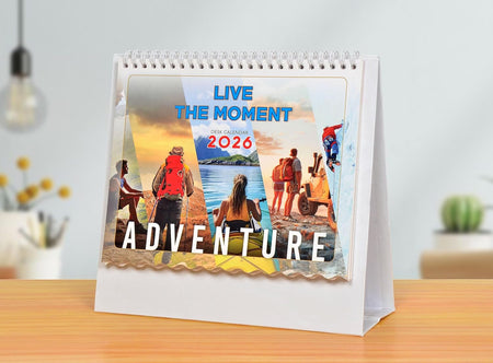 Table Calendar 2026 Live The Moment Adventure |12 Months| (Size 8.5 x 9 Inch)
