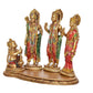 Resin Ram Darbar with Sita Lakshman Hanuman Multi Coloured Finish Statue, for Home Decor Pooja Mandir (Height 8 Inch)