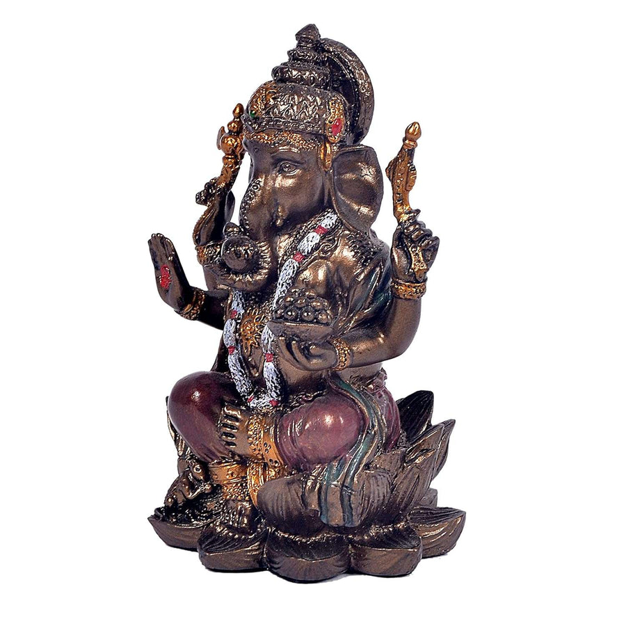 Resin Ganesha Murti for Car Dashboard (Height: 3 inch) Craft Detail