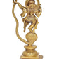 Brass Lord Ganesha Dancing on Serpent Shesha - Hindu Deity Idol for Puja and Gifts (Height 11.5 Inch)