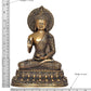 Brass Dhyan Mudra Buddha Statue - Handcrafted Spiritual Decor for Home and Office Decor - Meditating Buddha Idol (Height 11 Inch)