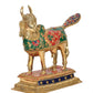 Brass Kamdhenu Cow for Home Decor Pooja Mandir Temple Office Decorative Showpiece Brass Statue (Height: 8.5 Inch)