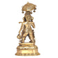 Brass Ganesha Holding Parasol in One Hand Statue Idol Sculpture Statue Home Decor (Height: 15 Inch)