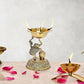 Brass Elephant Oil Lamp Diya for Home Pooja Antique Items Gift Items Deepam Diwali Home and Office Decor (Height: 5 Inch)