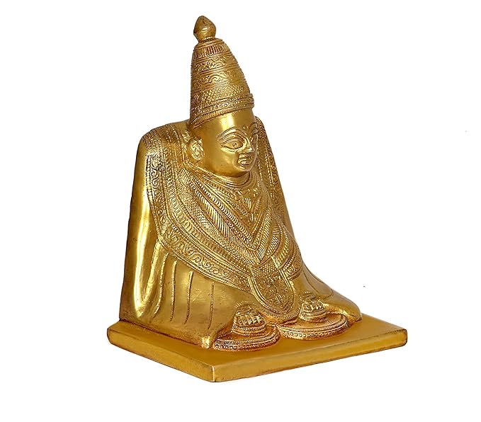 Dattatreya Brass Goddess Tulja Bhavani Idol Statues Home Decor,Height : 7" inches