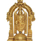 Brass Lord Tirupati Bala Ji Idol Statue for Home Temple Office Decor Figurine Showpiece (Height 7.5 Inch)