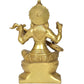 Brass Maa Saraswati Statue Handcrafted Hindu Goddess Saraswati Idol for Home Decor and Pooja Statue (Height 12 Inch)