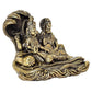 Brass Maa Lakshmi with Lord Vishnu On Sheshnag Idol Statue for The Puja Temple at Home in Brass - (Brass, Height 4 Inch)