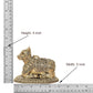Bronze Shiva Seated Nandi Statue (Height: 4 Inch)