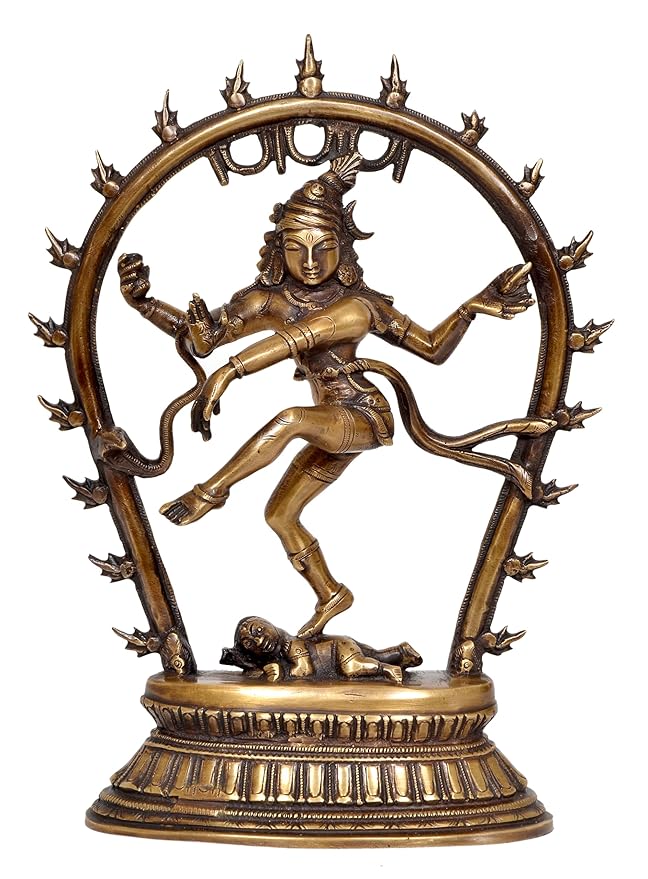 Brass Natraj Lord Shiva Dancing Natraj Brassl Idol Statues (Height: 12 inch)