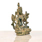 Brass Tara Devi Statue - for Worship, Meditation Spaces, for Home Decor Office, or as a Thoughtful Spiritual Gift. (Height 4 Inch)