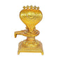 Brass Shiv Shivling Idol Shiv Lingam Home Office Temple Puja Golden Height 7 Inches