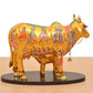 Resin Kamdhenu Cow with Calf God Figure Statue (Height: 8 Inch)