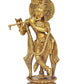 Brass Lord Krishna Idol Statue Sculpture for Home Office Temple Pooja Mandir Decor Gift Showpiece, (Height 11 Inch)