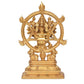 Brass Sudarshana Vishnu Statue with Yoga Narasimha on Reverse for Home Decor Office Mandir Pooja Showpiece (Height 7 Inch)