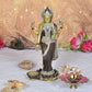 Brass Statue of Maa Lakshmi Idol Maa Lakshmi Religious Statue Height 10 Inch