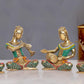 Brass Lady Statue Classical Musician Group Showpiece for Home and Office Decor (Set of 4) (Height : 6 inch)