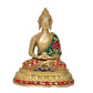 Brass Buddha Statue - Handcrafted Spiritual Decor for Home and Office Decor - Meditating Buddha Idol (Height 8 Inch)