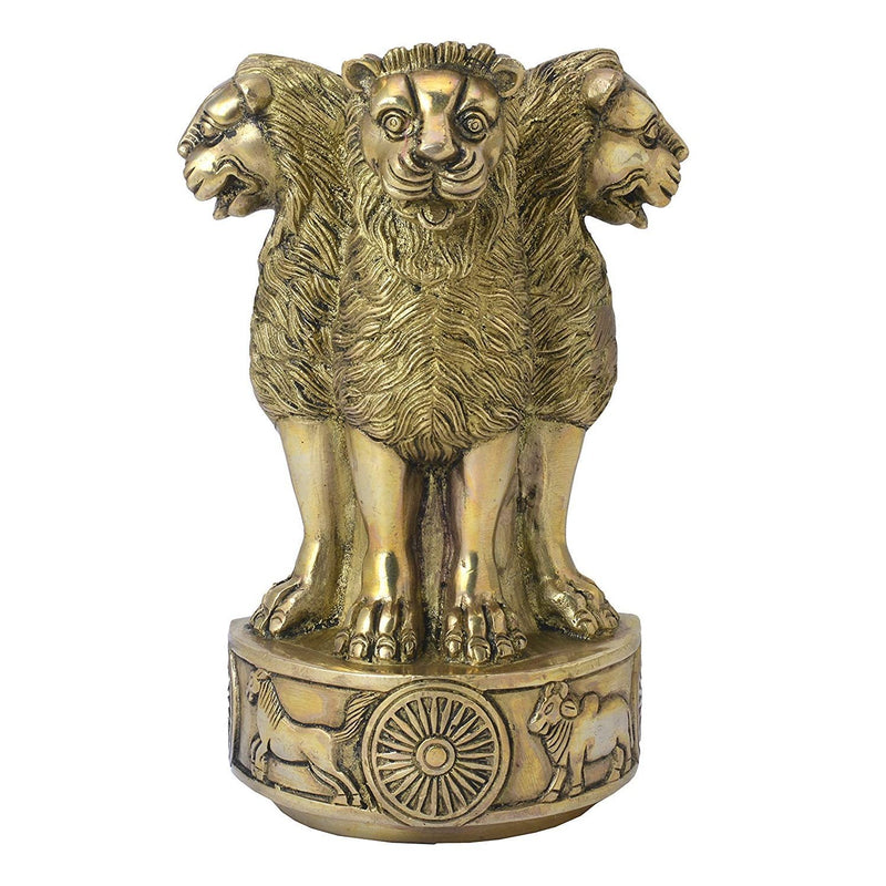 Brass Ashoka Stambh Emblem Wall Hanging (Height: 7 Inches)