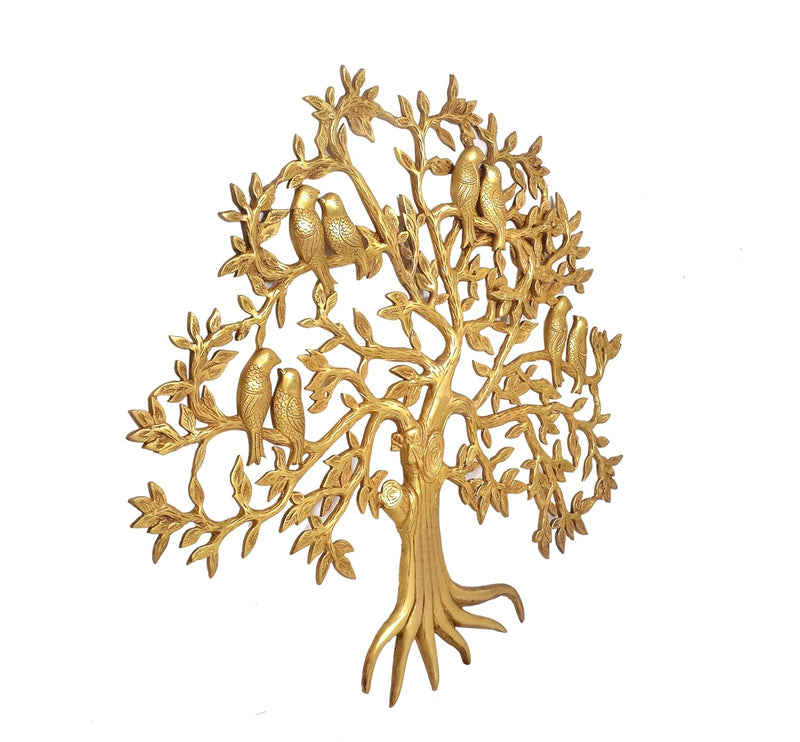 Brass Kalpavriksha Tree Wall Hanging (Height: 23 Inches)
