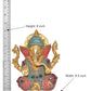 Brass Lord Ganesha Idol Ganesh Statue Decorative Sculpture for Home Decor Office Mandir Pooja Temple (Height 8 Inch)