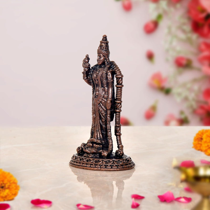 Copper Madurai Meenakshi Idols (Height: 3 Inch)