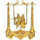 Brass Murlidhar Radha Krishna Murti Statue Idol Playing On Swing Idol Brass Statue, (Height 19 Inch)