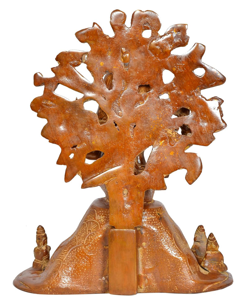 Brass Dakshinamurti Shiva Statue for Home Decor Temple Office Mandir, (Height: 12 Inch)