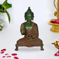 Brass Lord Buddha Idol Statue Sculpture Gift Item Green Height 9 Inches