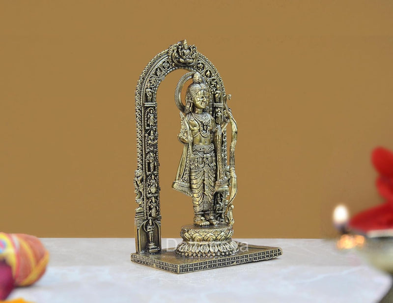 Bronze Ram ji ki Murti Ram Lalla Statue in Ayodhya Mandir for Home and Office Decor (Height 8 inch)