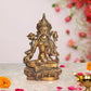 Brass Tara Devi Statue - Green Tara for Worship, Meditation Spaces, for Home Decor and Office, or as a Thoughtful Spiritual Gift. Height 8 Inch